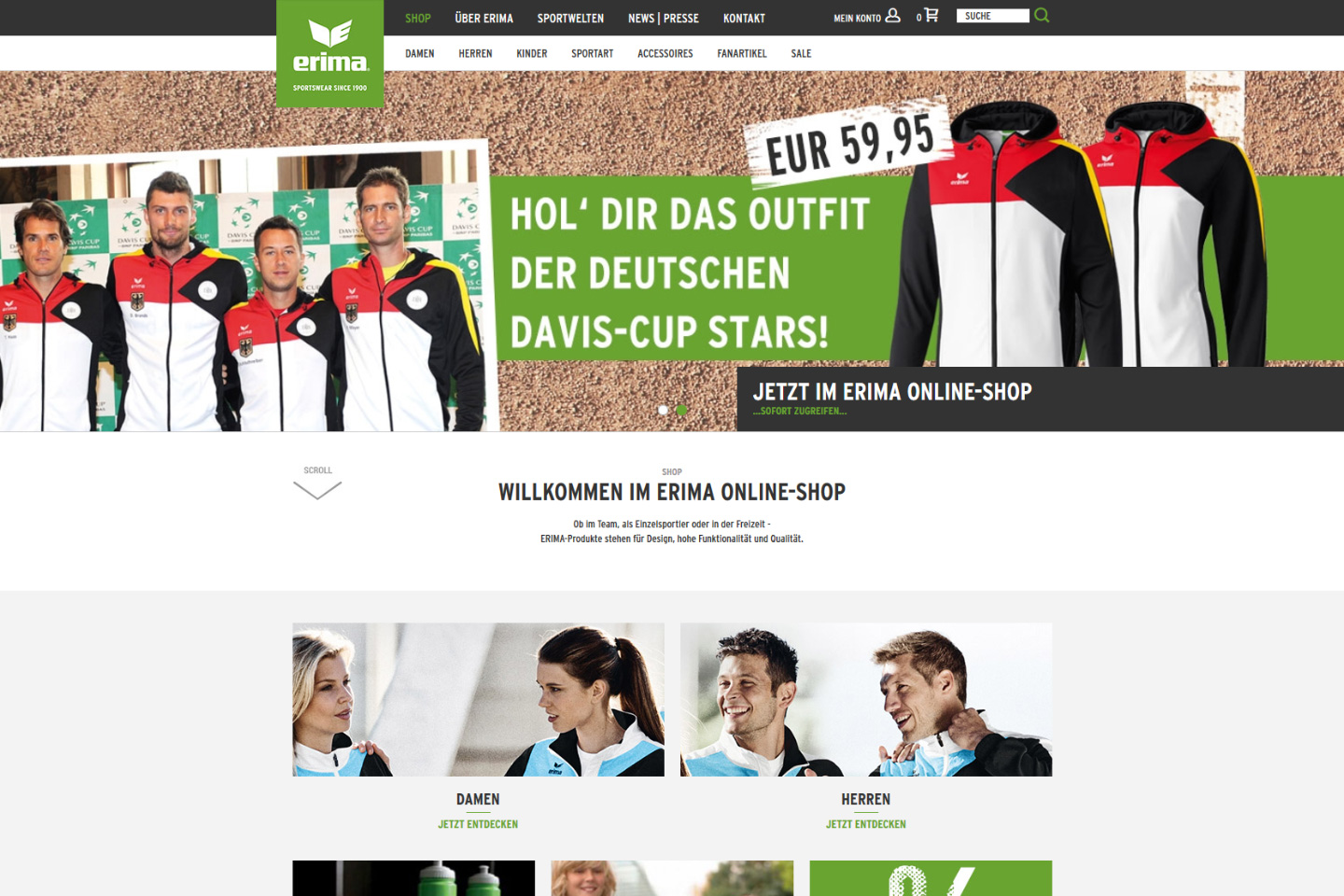 Erima - Online-Shop und Website Detail 02